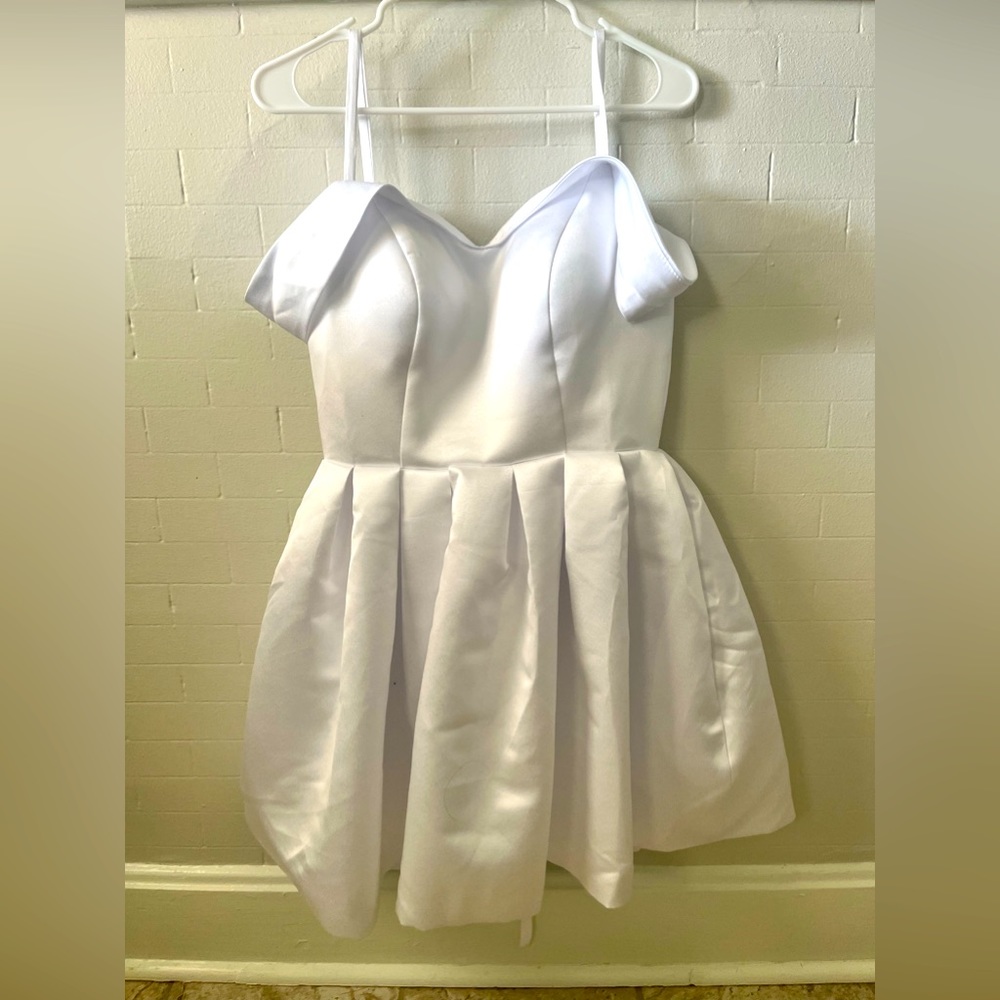 Pure White Wedding Mini Dress